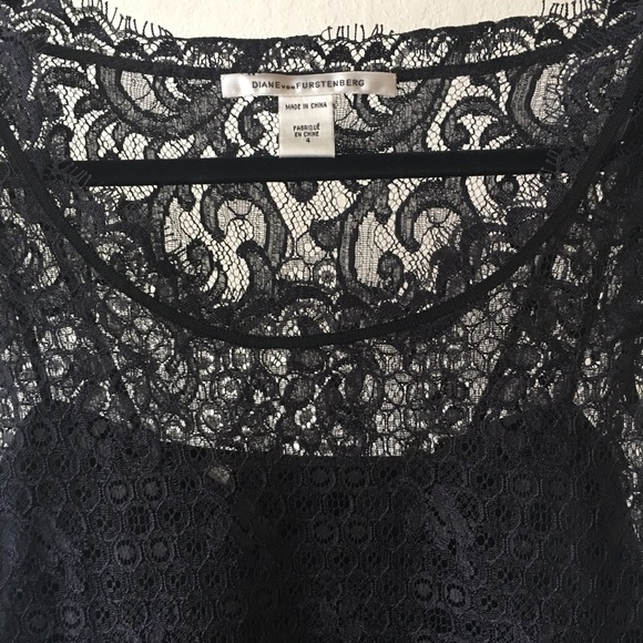 DVF Black Lace Dress - EUC - Picture 2 of 8